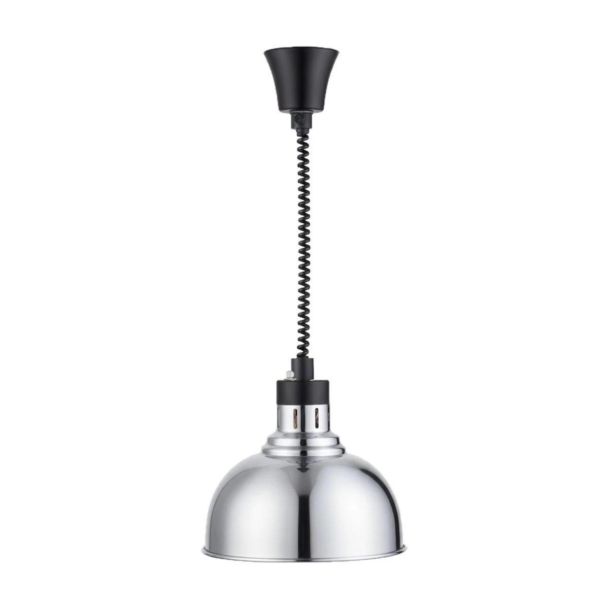 Hanging Heat Lamp Aluminum Finish, 250mm Diameter