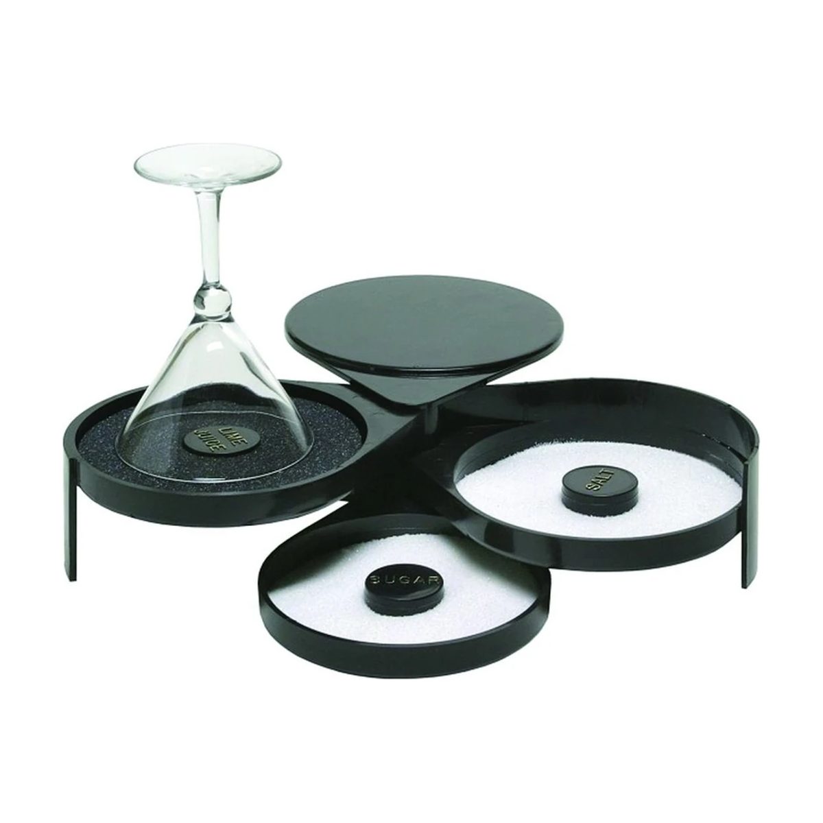 3-Compartment Salt and Sugar Rimmer