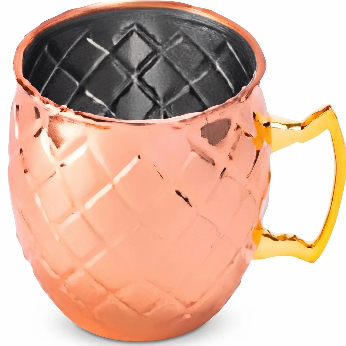 Copper Moscow Mule Mug, Hammered Barrel