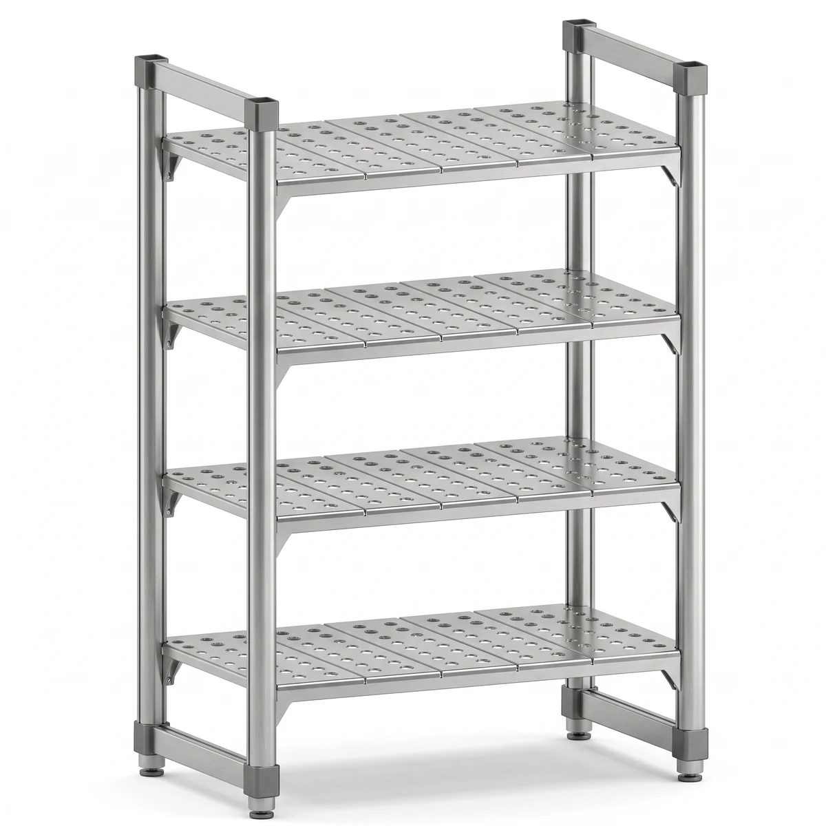 Perforated Stainless Steel Shelving Unit — 8 sizes