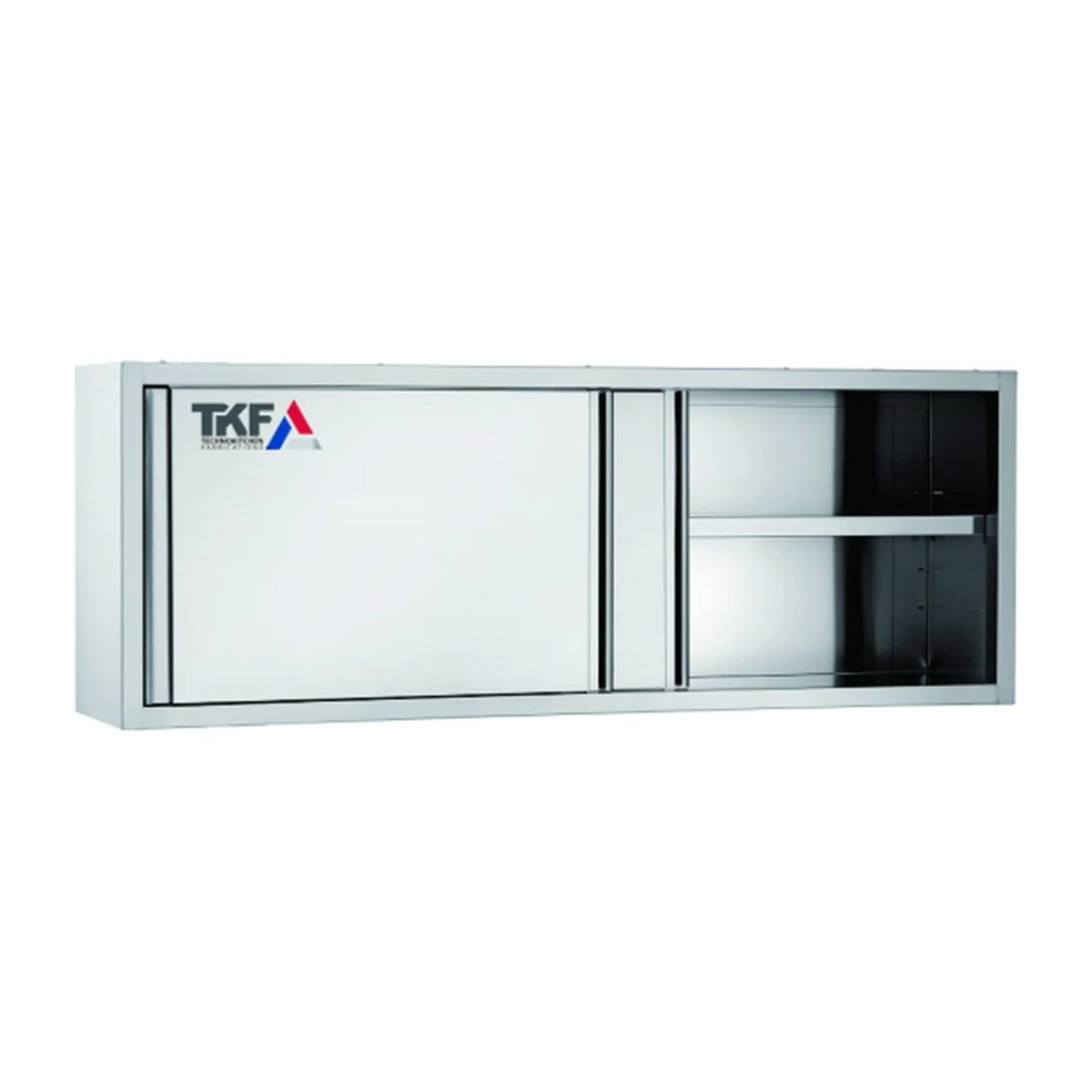 Stainless Steel Wall Cabinet 2 Sliding Doors 140x60x65cm