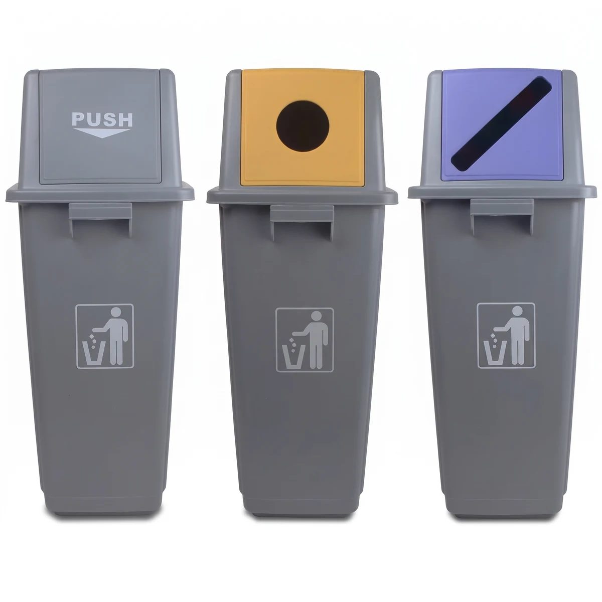 Plastic Recycling Waste Bin 58L — 3 sizes