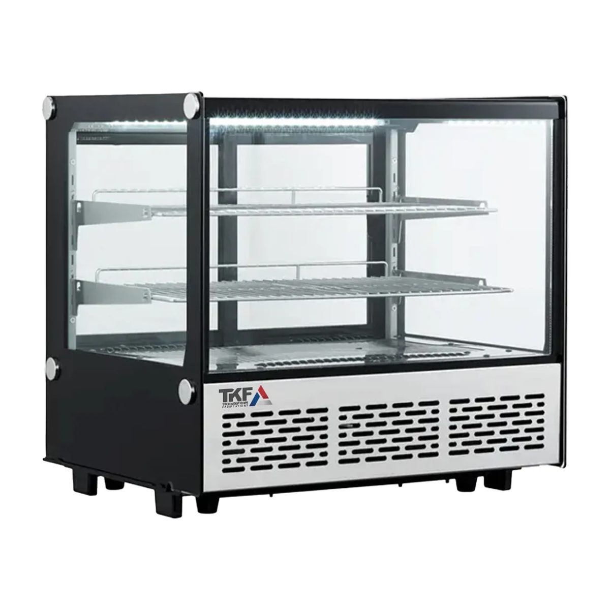 Counter Display Refrigerator 4-Sided Glass 90cm
