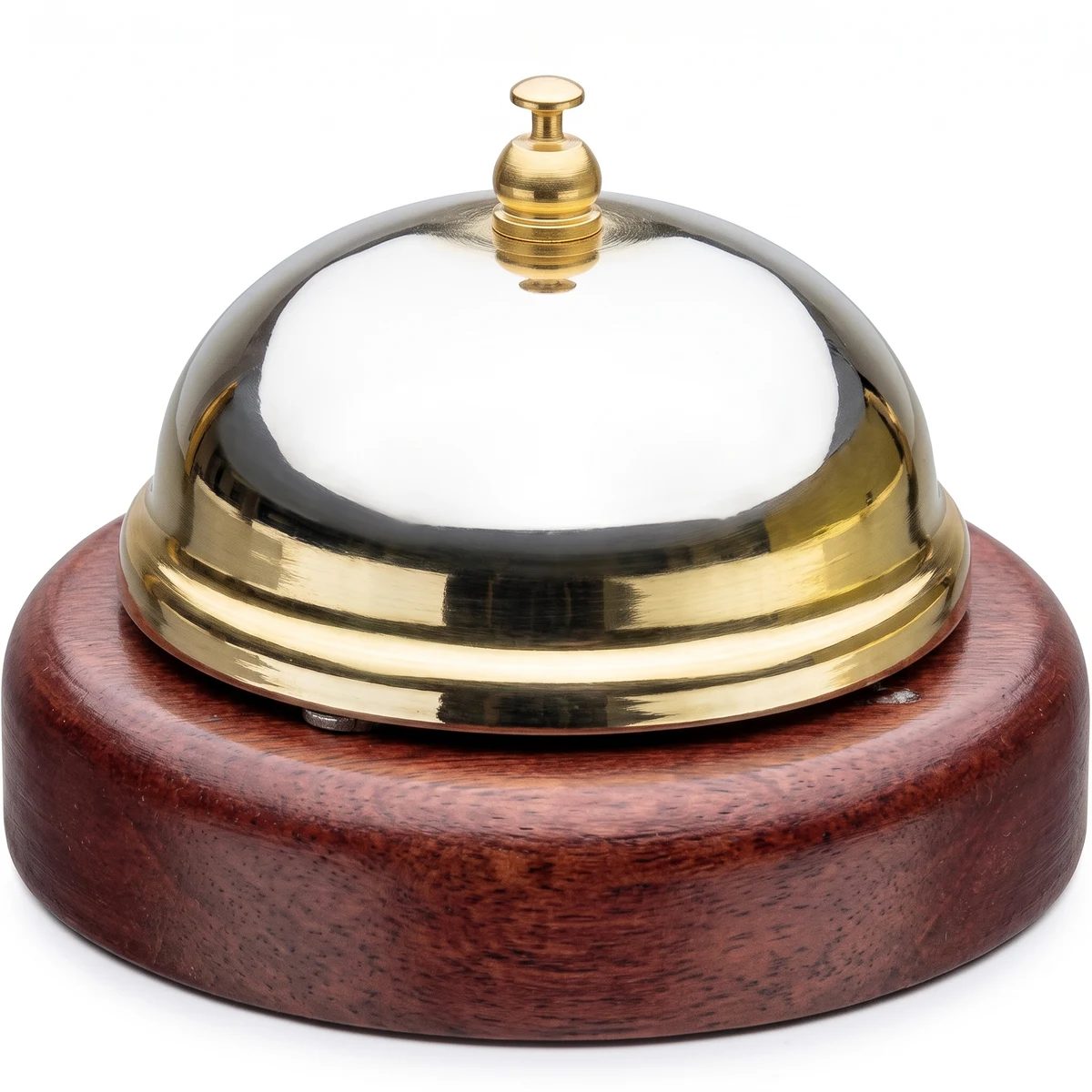 Reception Service Bell with Wooden Base