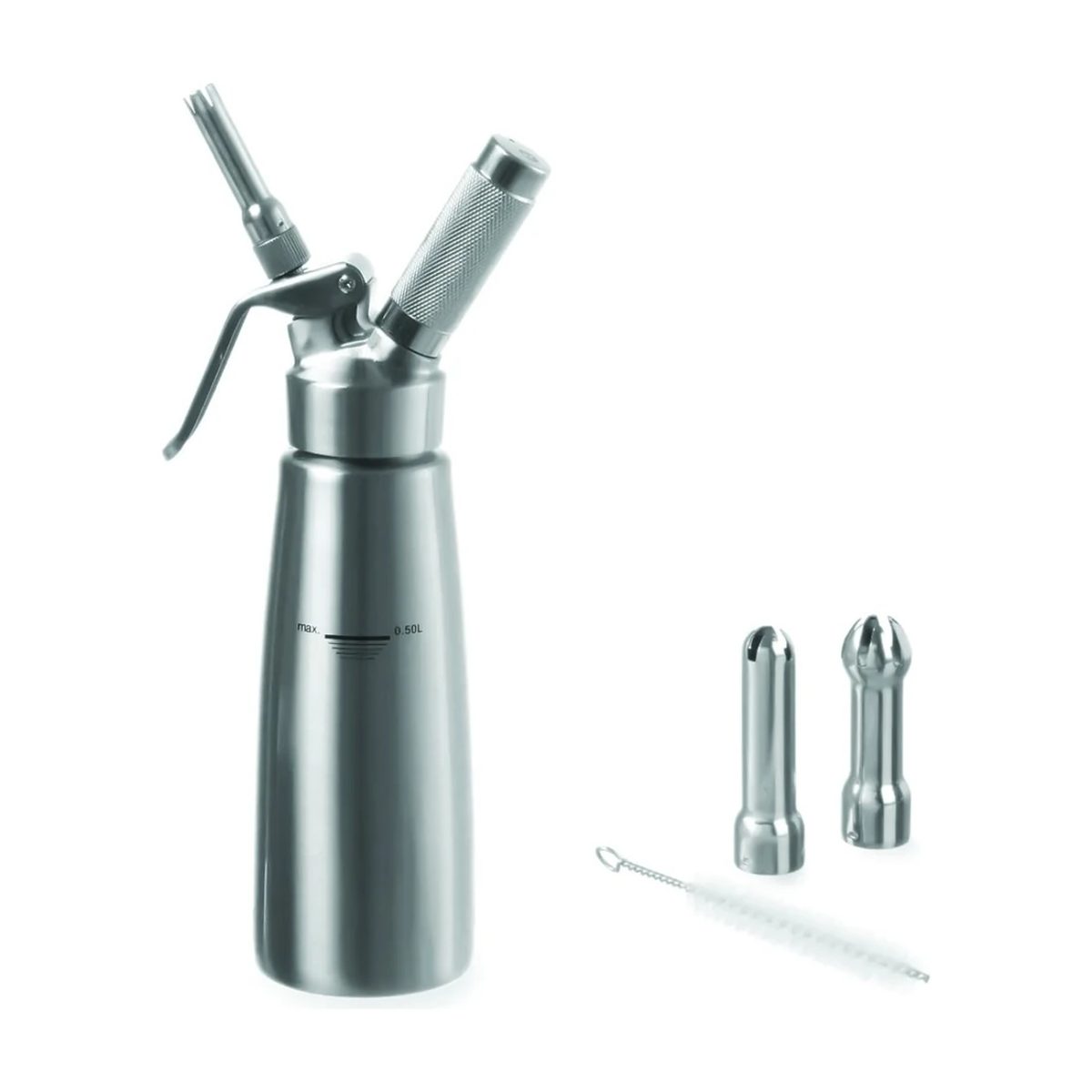 S/S Cream Whipper 0.5L with 3 Nozzles 85x235mm