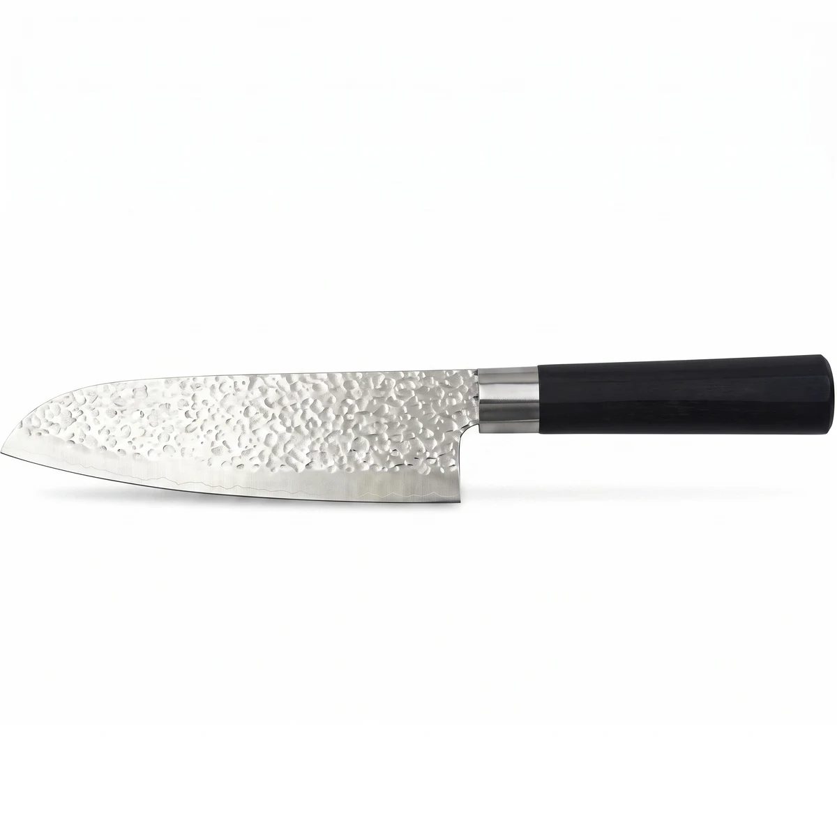 Hammered Steel Santoku Knife — 2 sizes