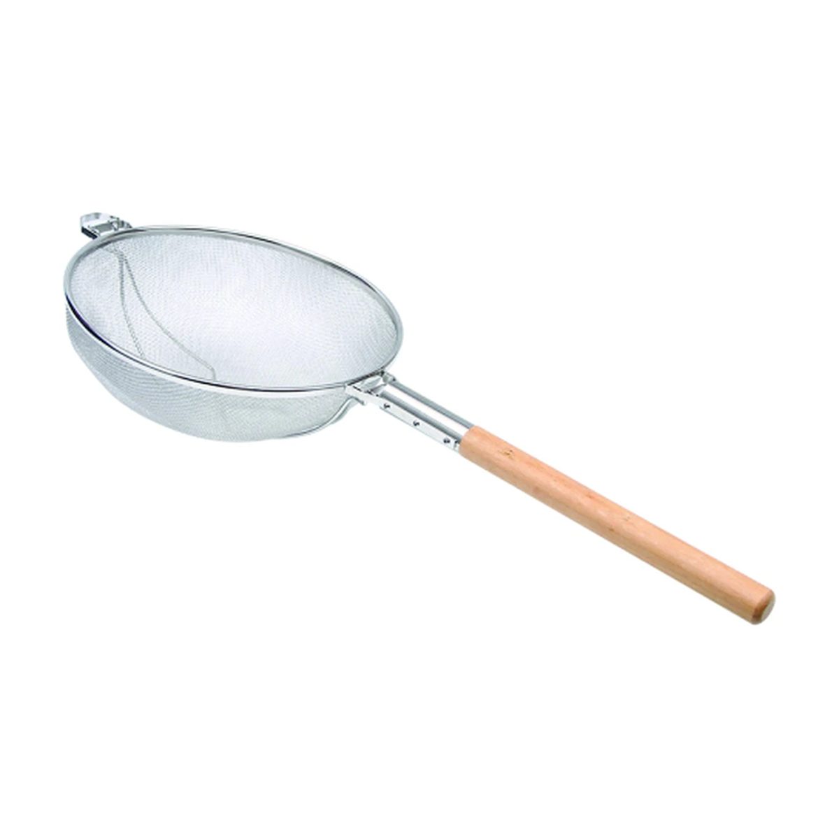 Stainless Steel Conical Strainer with Wooden Handle — 2 sizes