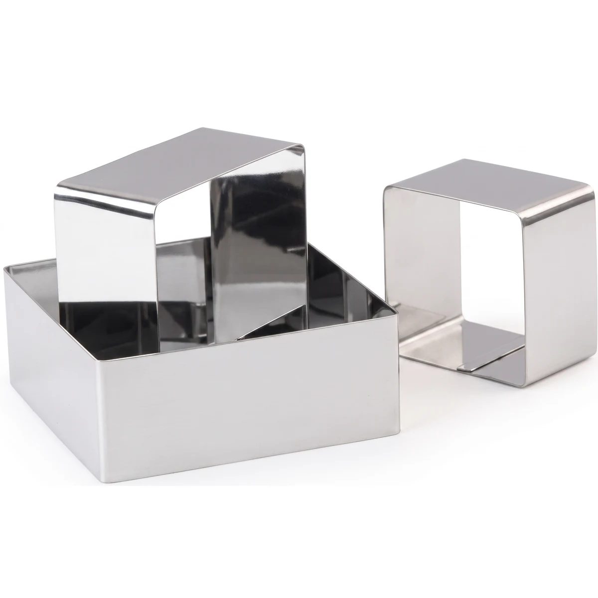 Square Stainless Steel Food Plating Molds