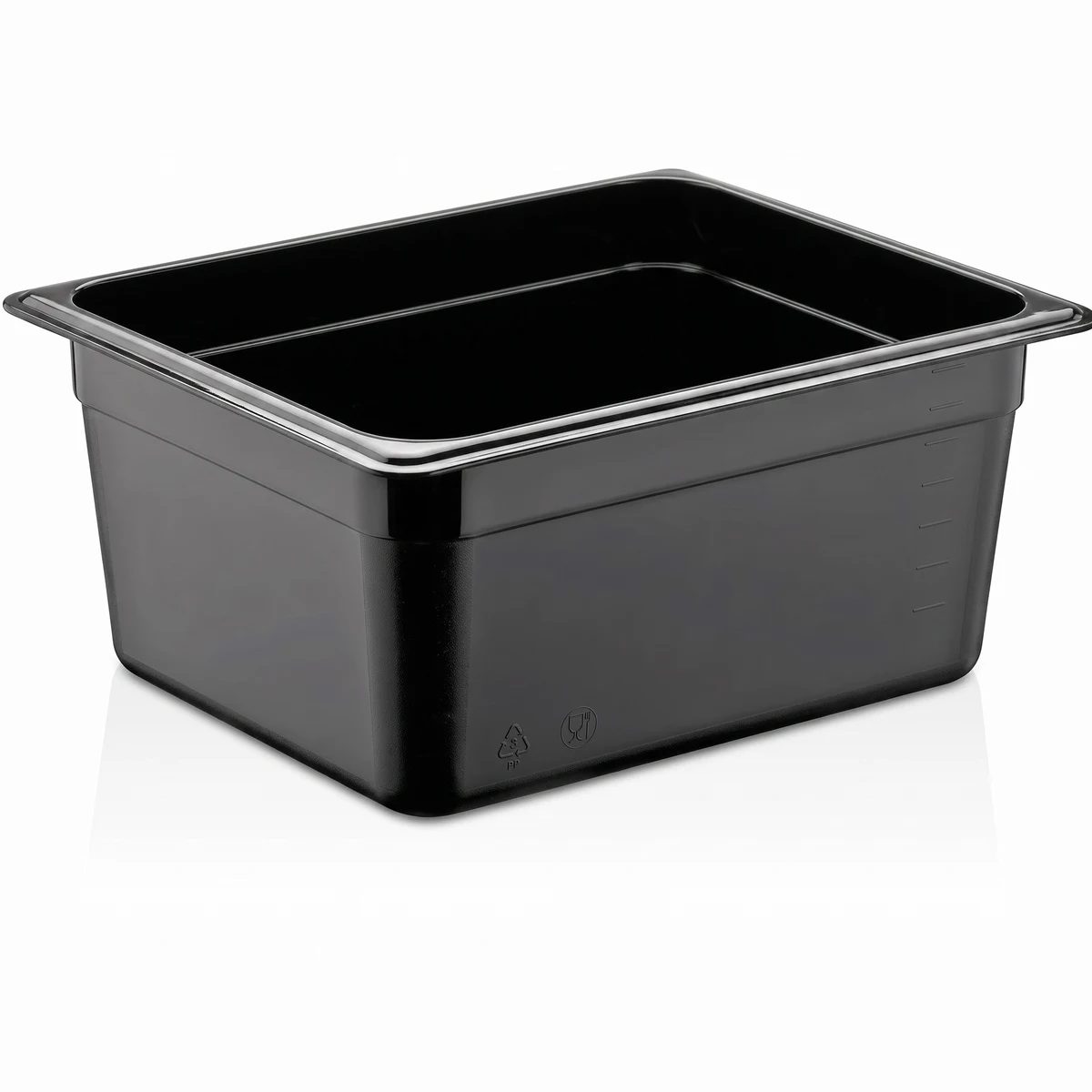 Black Polypropylene Gastronorm Container 1/4 — 3 sizes