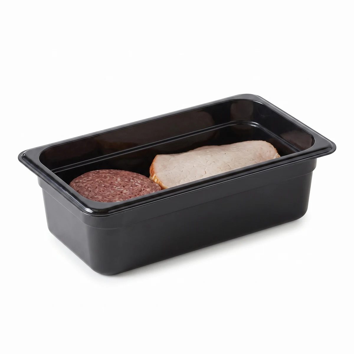 Black Polypropylene Gastronorm Container 1/6 — 3 sizes
