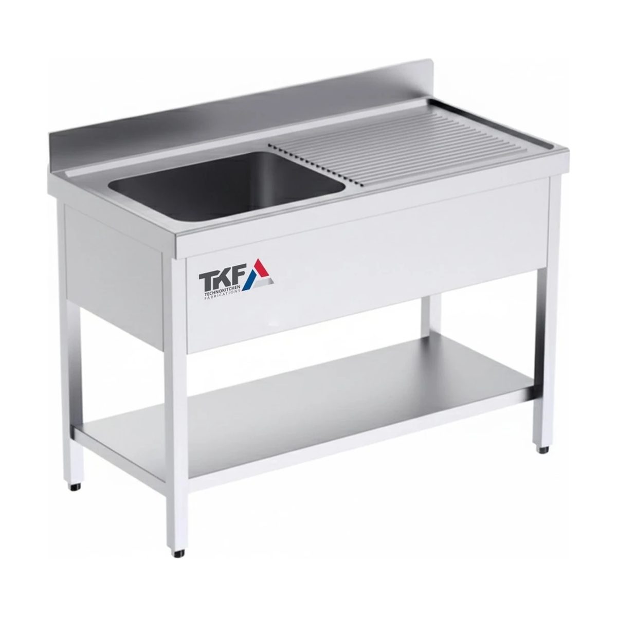 S/S Sink Unit Single Bowl Right Hand 120x70cm
