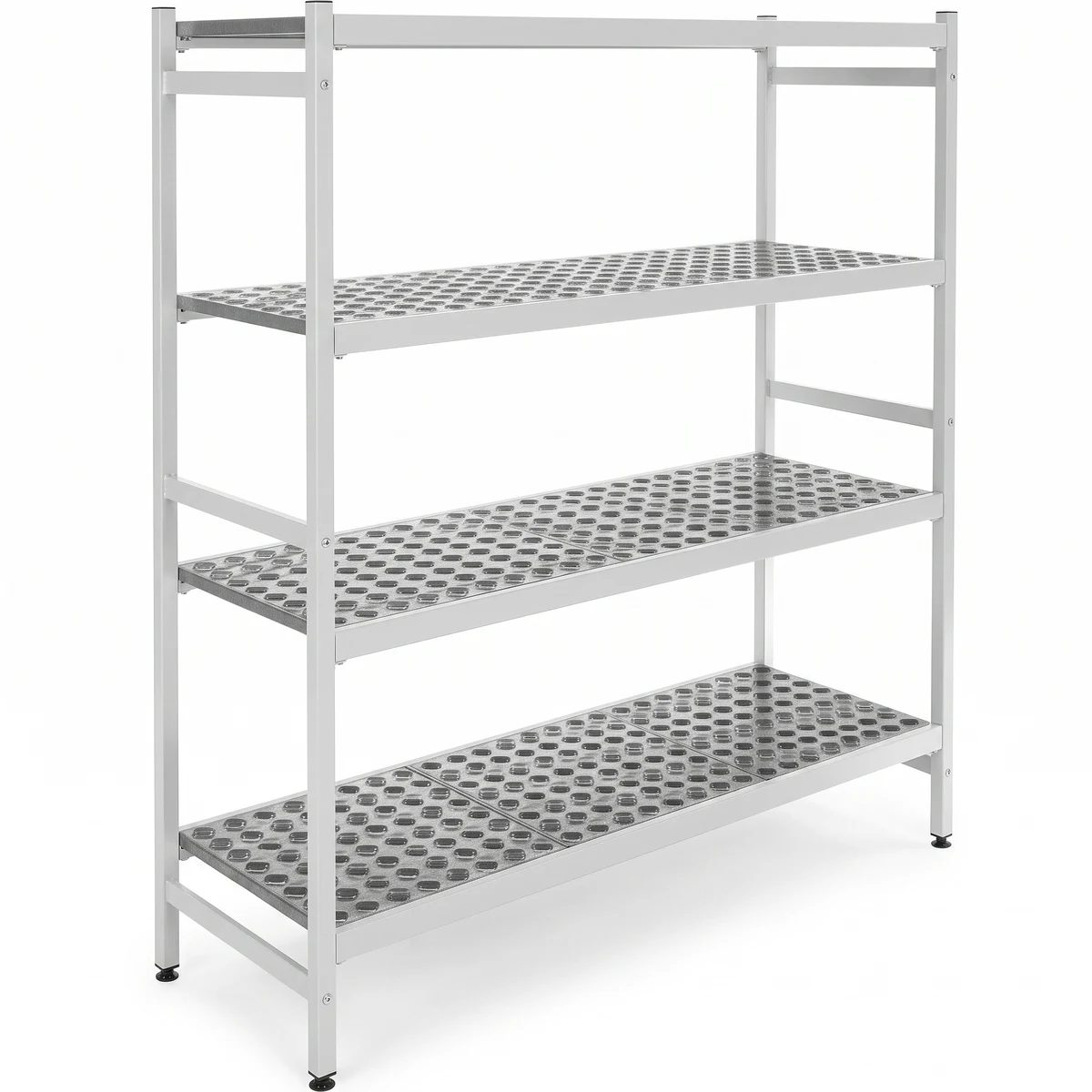 Perforated Stainless Steel Modular Shelving Unit — 9 sizes