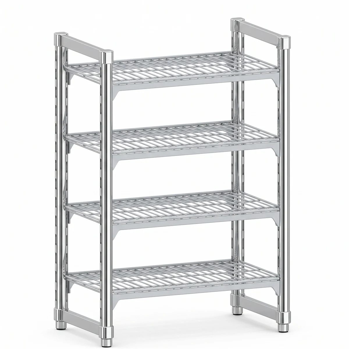 Four Tier Stainless Steel Wire Shelving Unit — 32 sizes
