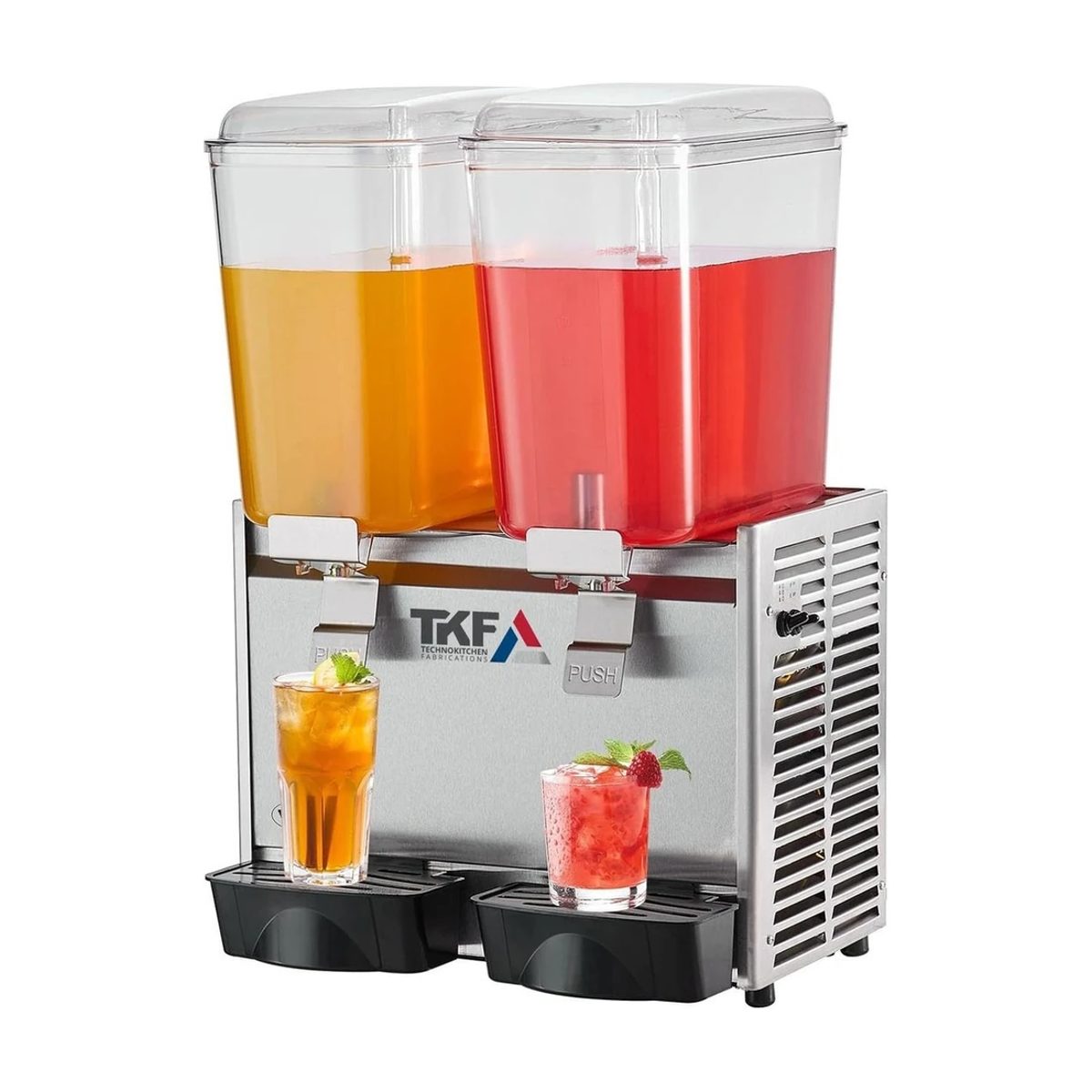 Refrigerated Juice Dispenser Double Bowl 16L+16L