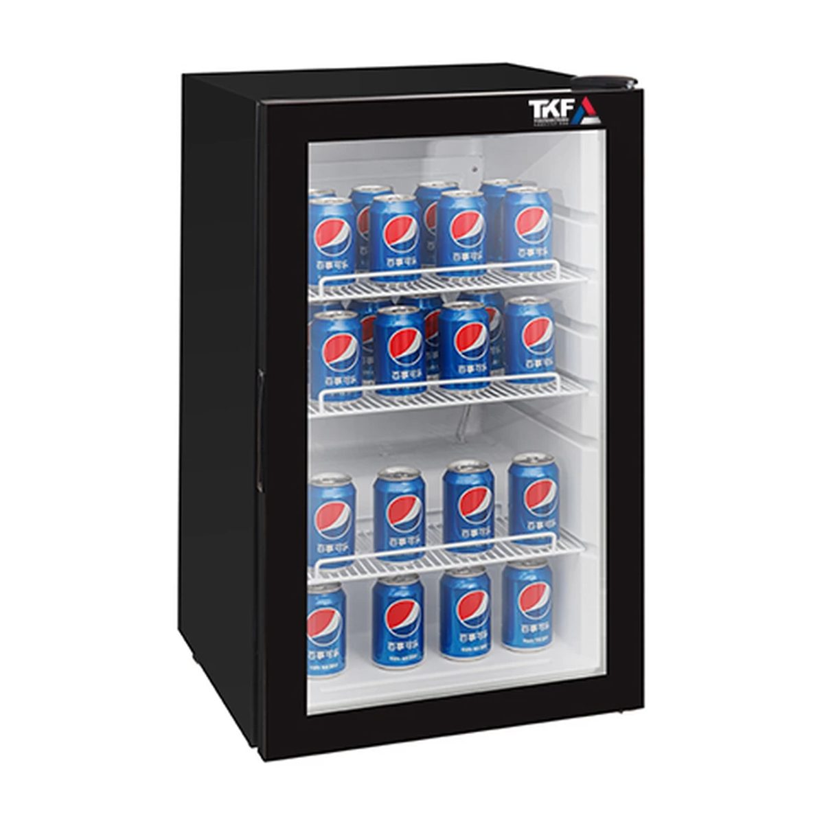 Beverage Cooler 105L Black Glass Door 48×52×84 cm