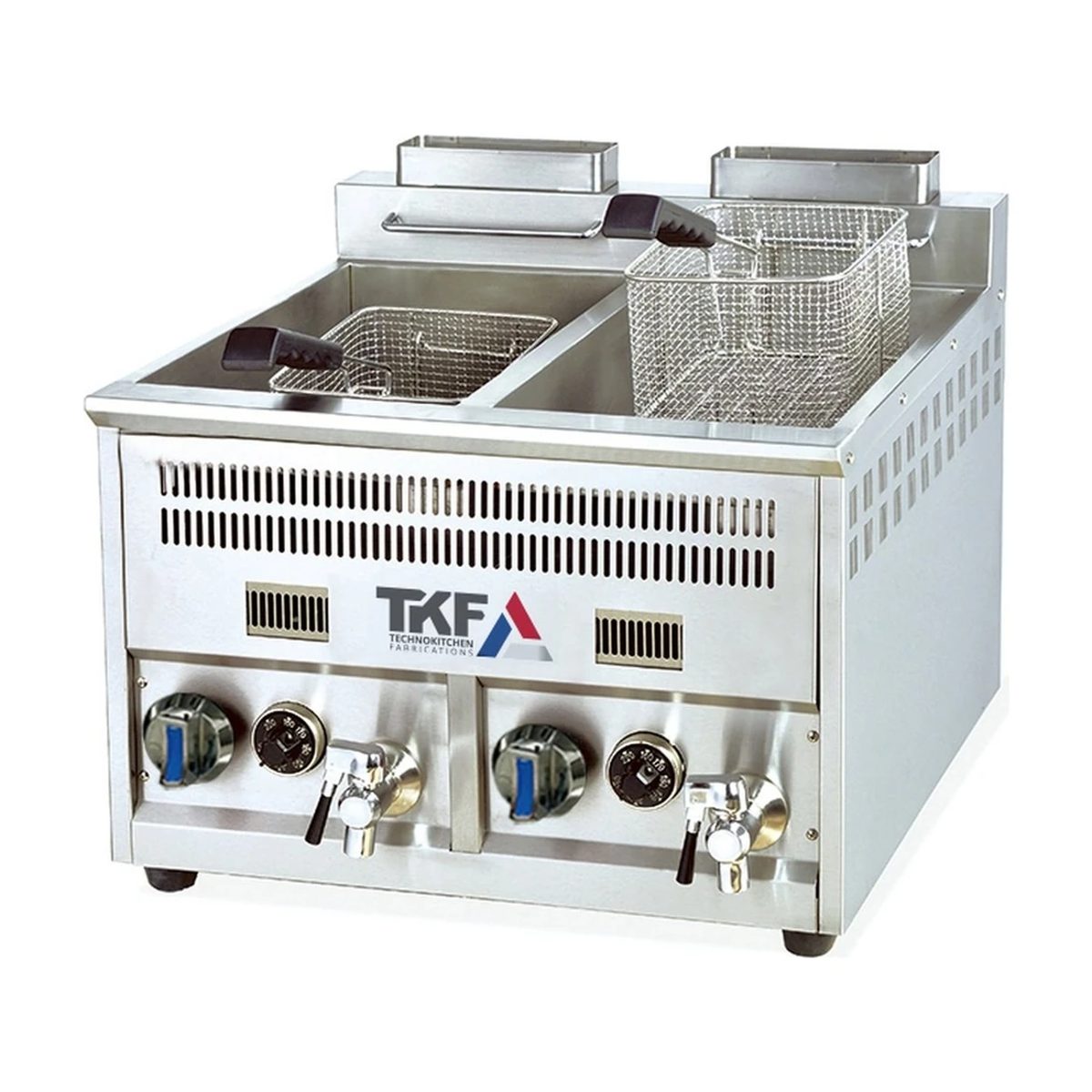 Countertop Gas Fryer 2 Tanks 16L+16L, 41400 BTU