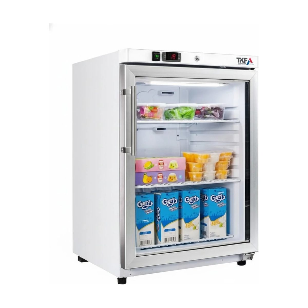 Upright Single Glass Door Freezer 59x63x84cm