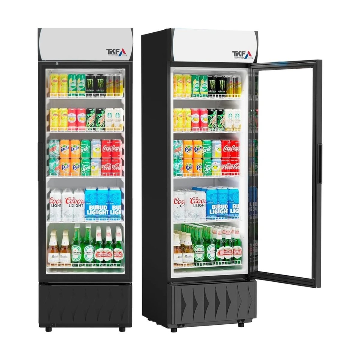 Upright Refrigerator Single Glass Door 59x61x190cm