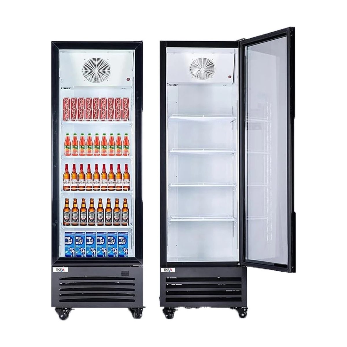 Upright Refrigerator Single Glass Door 350L