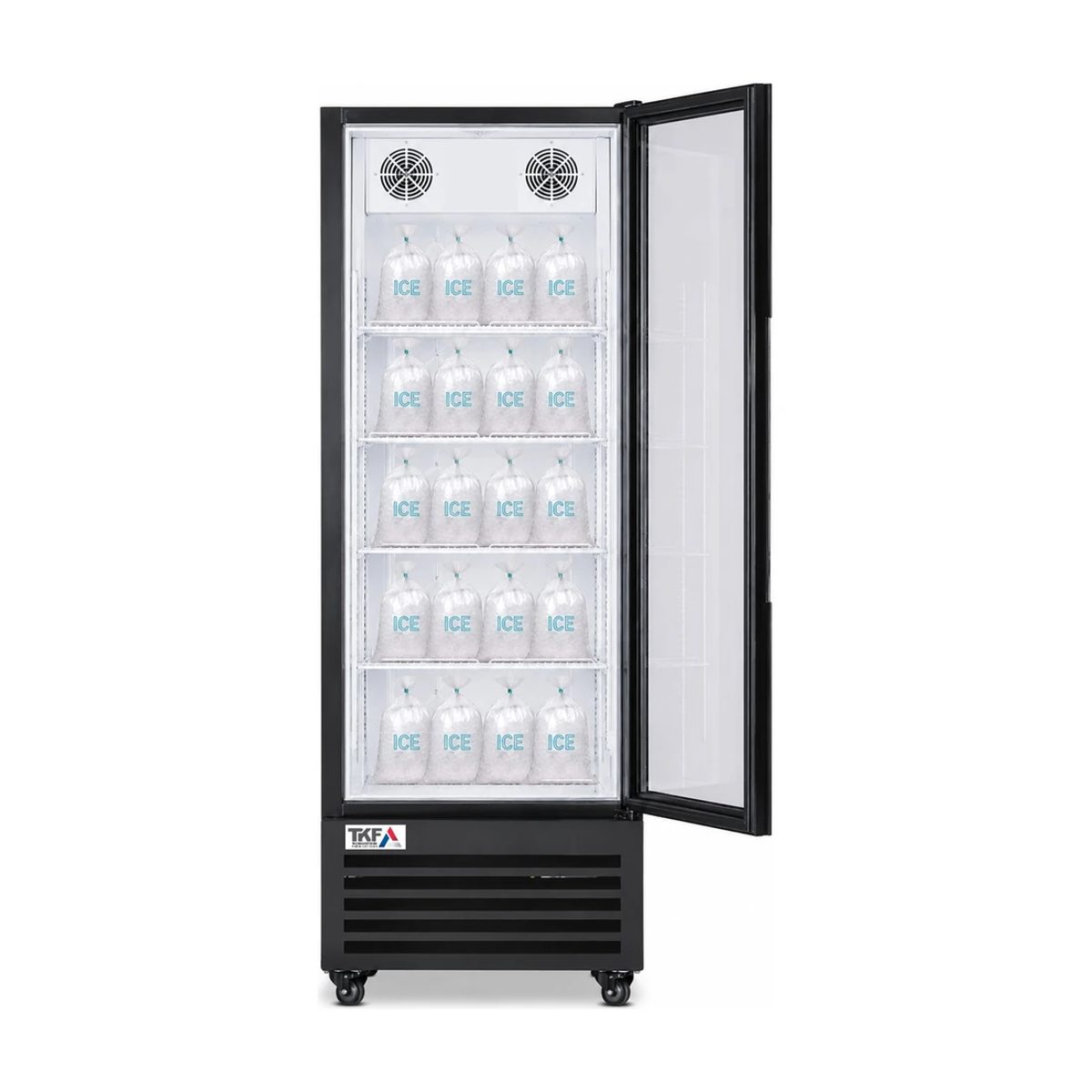 Upright Refrigerator Dual Temperature Single Glass Door 75x98x205cm 780L