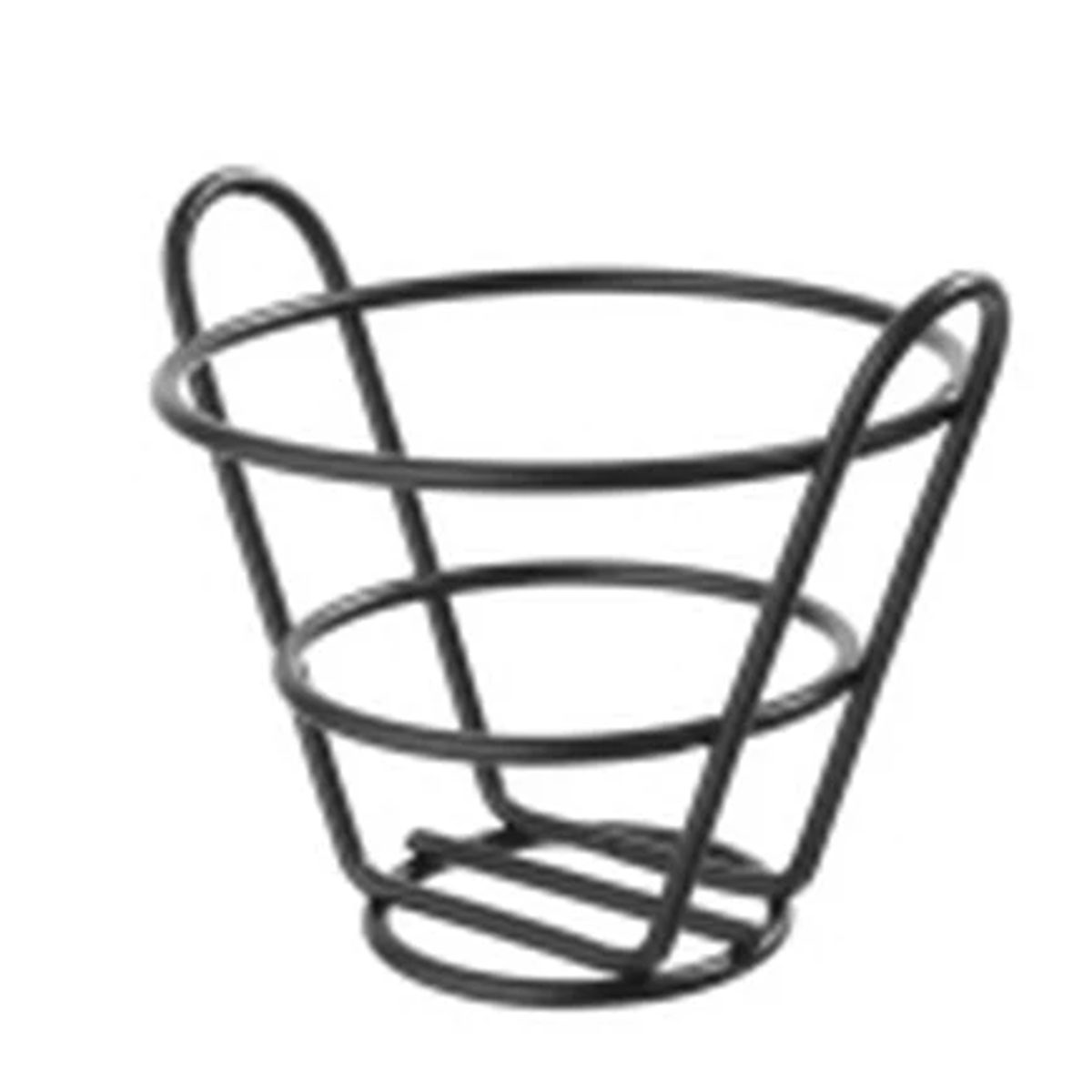 Round Wire Serving Bucket, Black