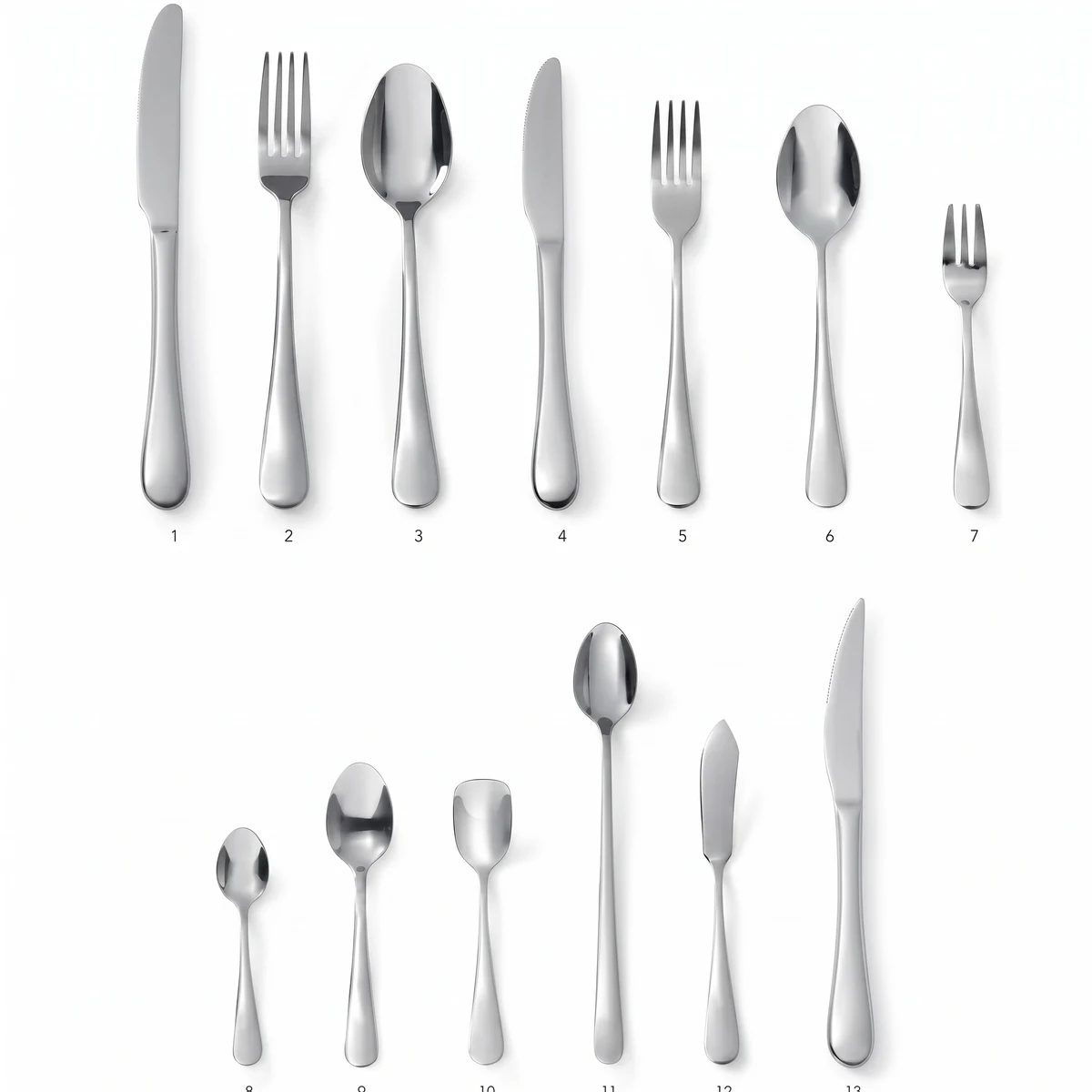 Table Knife — 13 sizes
