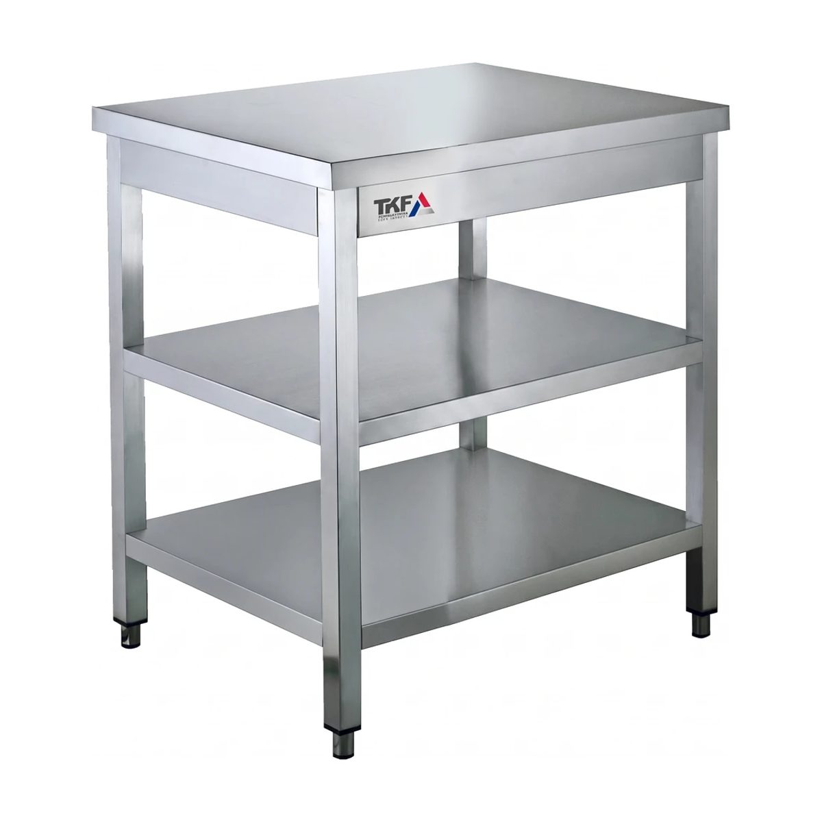 Stainless Steel Work Table with 2 Undershelves 80x60x85cm