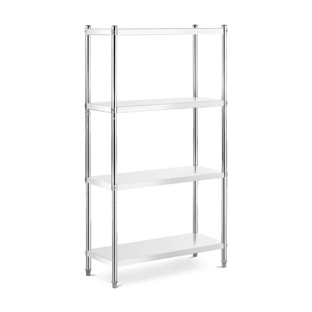 S/S 4-Tier Shelving Unit Full Plate 150x50cm