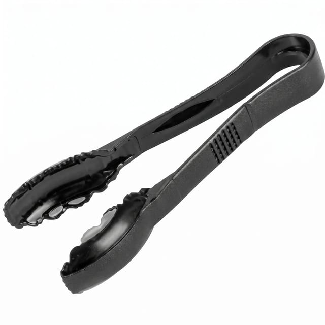 Polycarbonate Tongs Black — 3 sizes