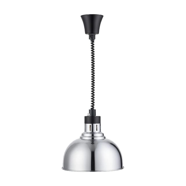 Hanging Heat Lamp Aluminum Finish, 250mm Diameter