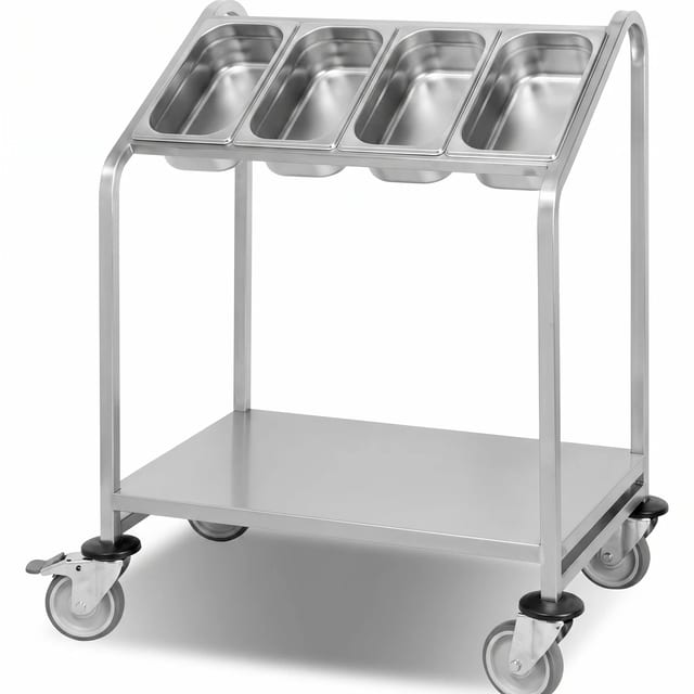 Cutlery Trolley for 4 GN Pans