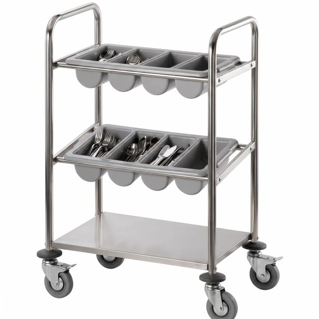 Cutlery Trolley INC 2 PP Dishes