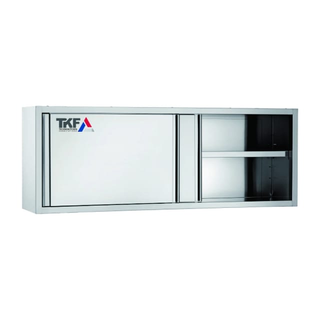 Stainless Steel Wall Cabinet 2 Sliding Doors 140x60x65cm