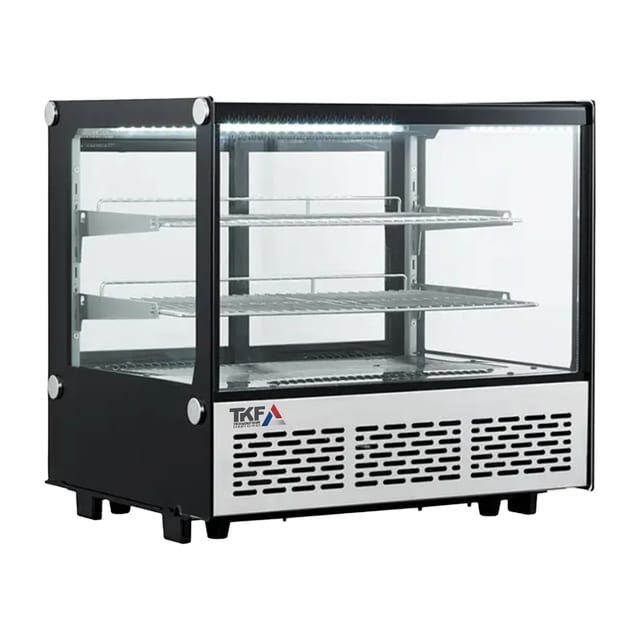 Counter Display Refrigerator 4-Sided Glass 70cm