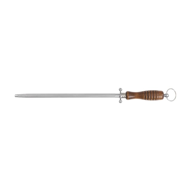 Sharpening Steel HRC56, Natural Wood Handle — 2 sizes