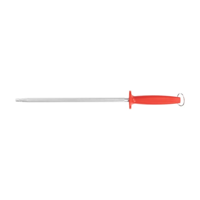 Sharpening Steel HRC62 25.4cm Red Handle