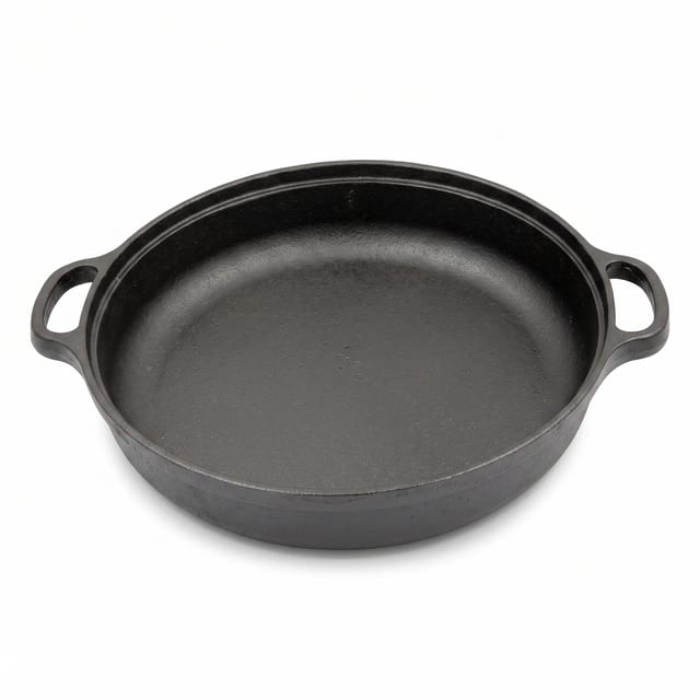 Frying Pan with Wood Plate — 2 sizes