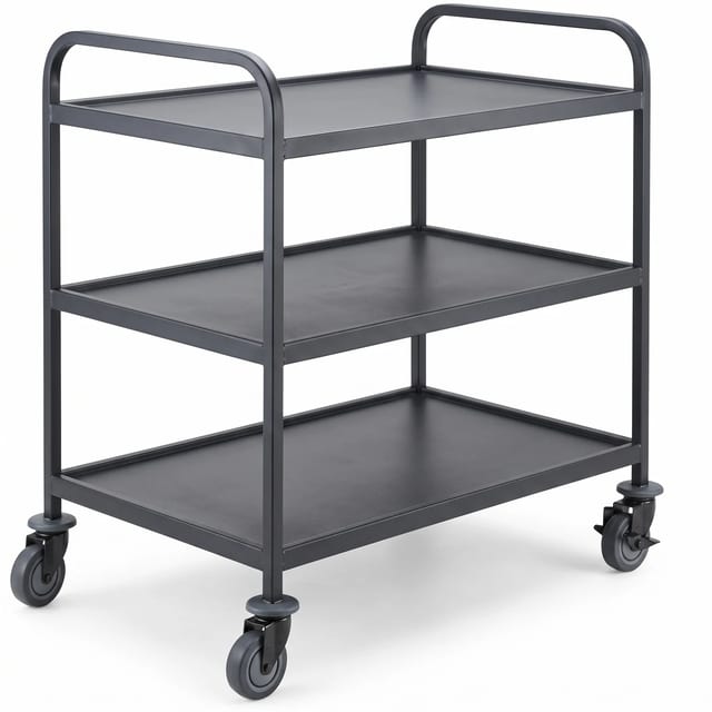 Stainless Steel Trolley with Black Painting