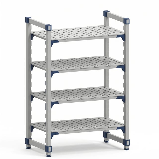 Four Tier Ventilated Modular Shelving Unit — 96 sizes