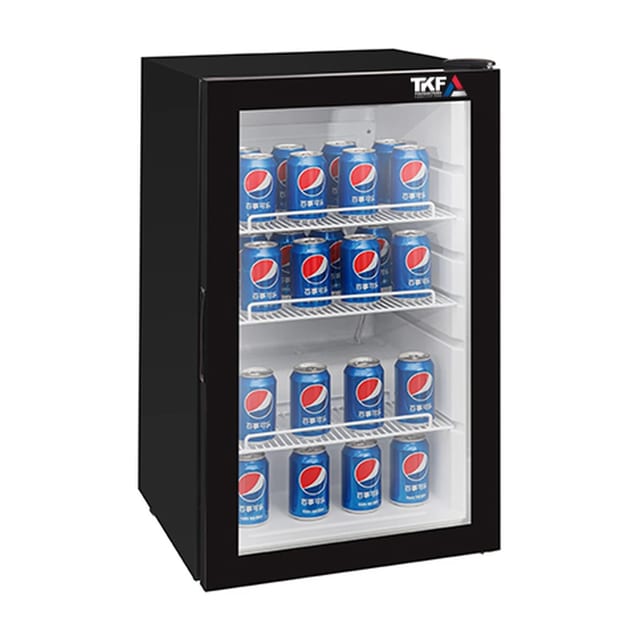 Beverage Cooler 105L Black Glass Door 48×52×84 cm