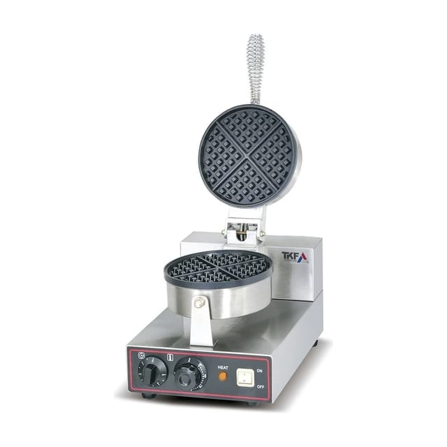 Single Electric Round Waffle Machine 1.3kW