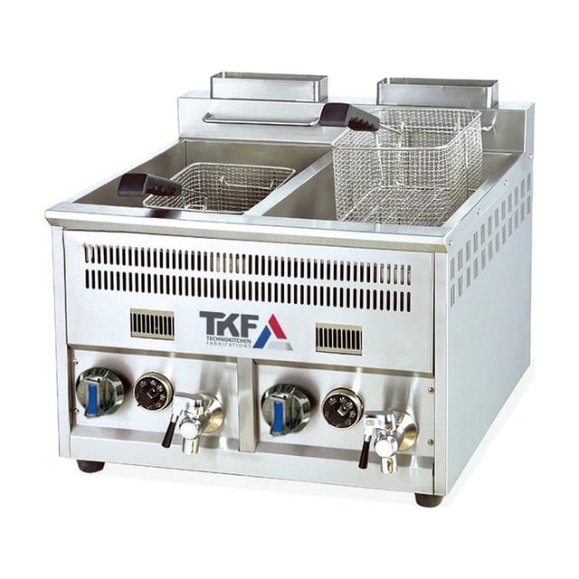 Countertop Gas Fryer 2 Tanks 16L+16L, 41400 BTU
