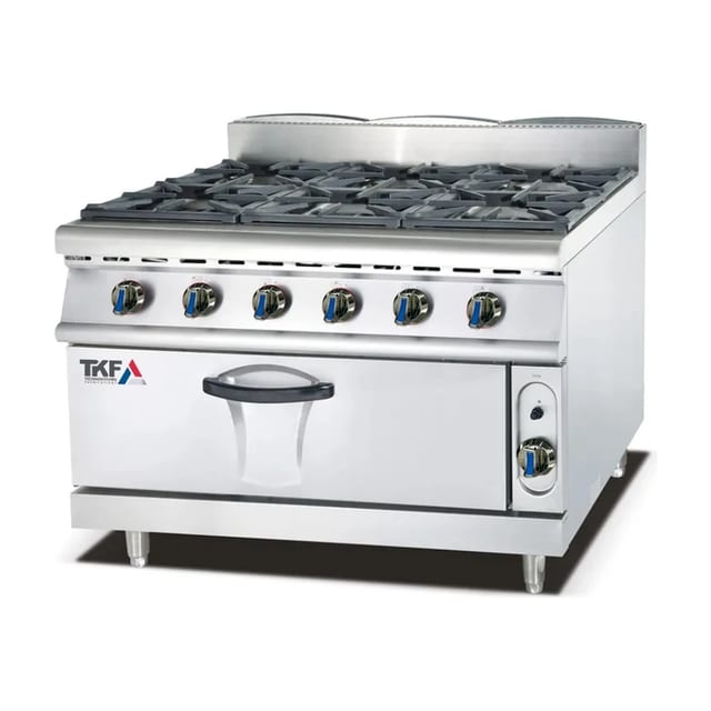 6-Burner Gas Range with Maxi Oven, 120x90cm