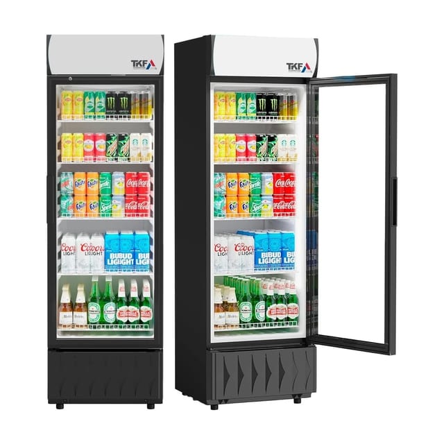 Upright Refrigerator Single Glass Door 59x61x190cm