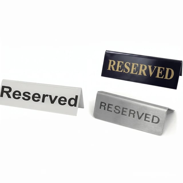 Table Sign — 3 sizes