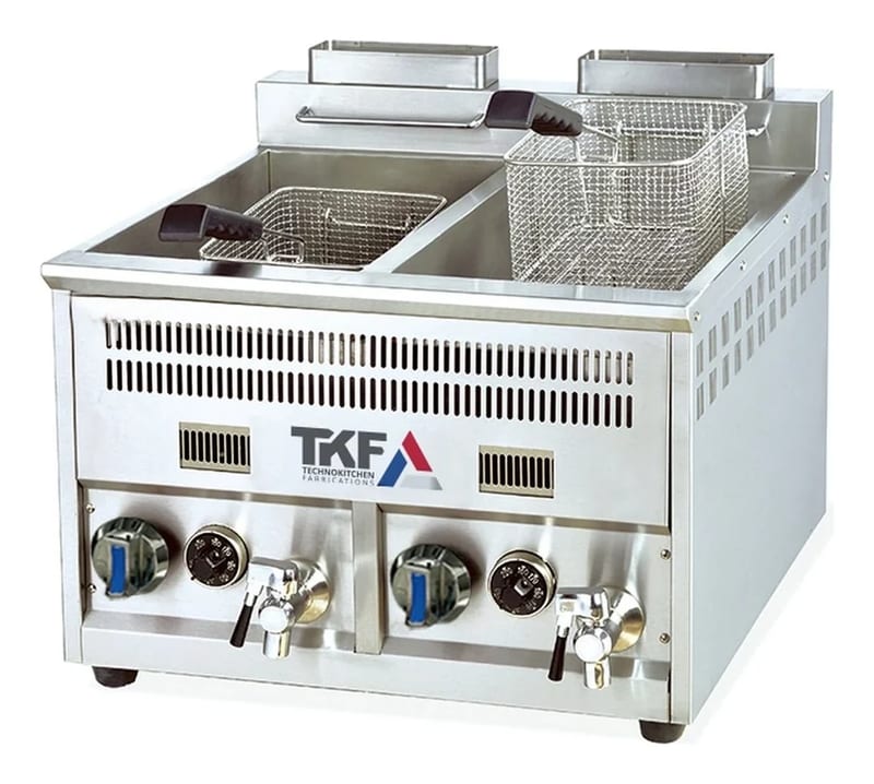 Countertop Gas Fryer 2 Tanks 16L+16L, 41400 BTU